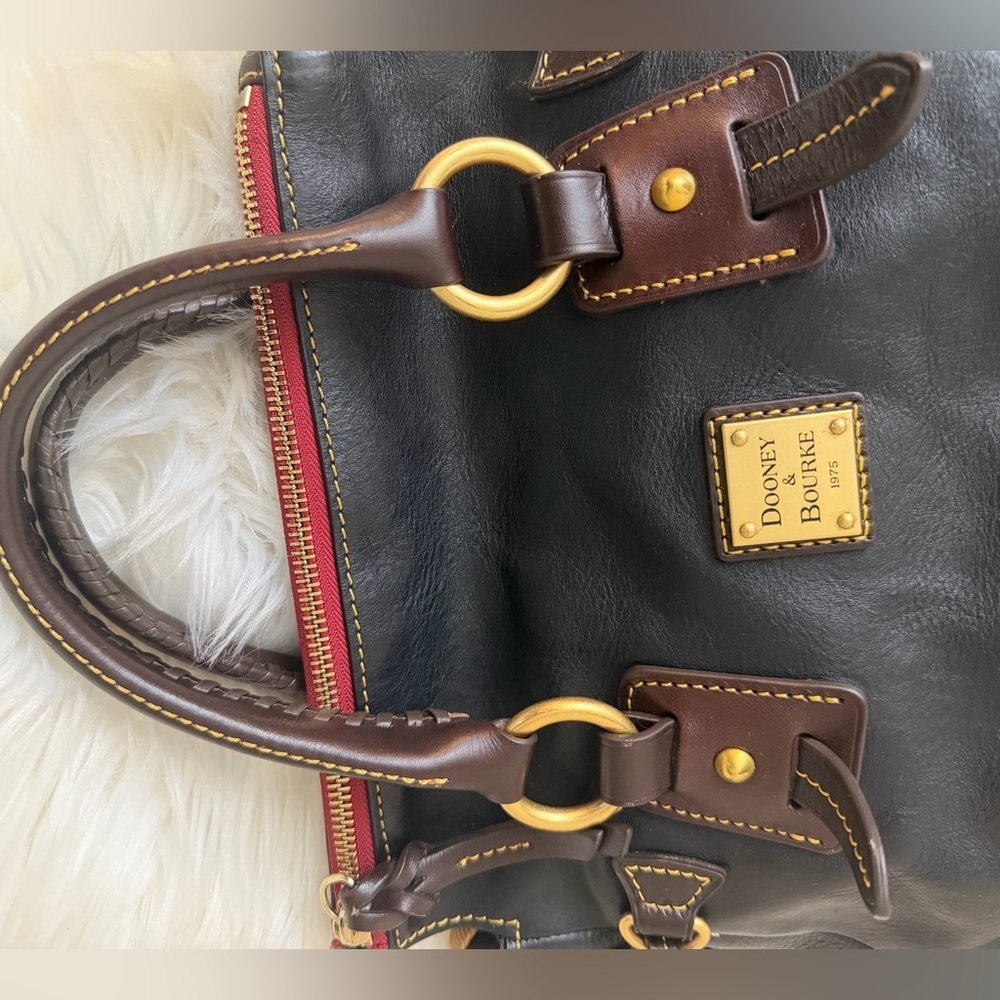 Dooney & Bourke Black Leather Satchel - Picture 9 of 16
